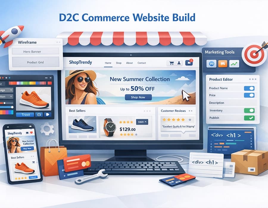 D2C Commerce Website Build